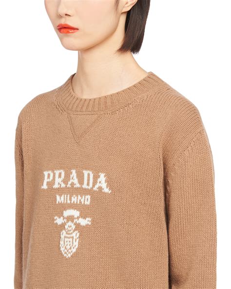 maglione prada fiamme|Maglione In Lana Cashmere Cammello .